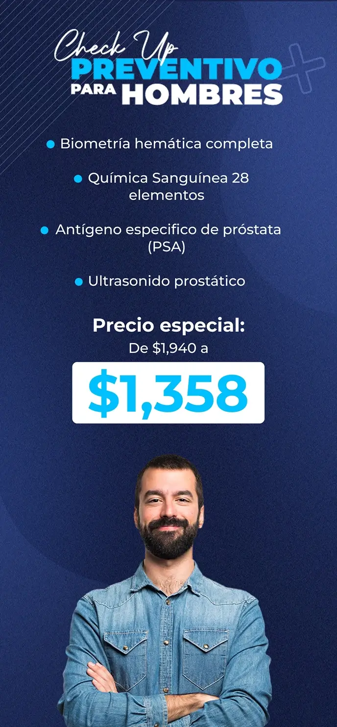 Check Up Preventivo para Hombres, precio especial $1,358